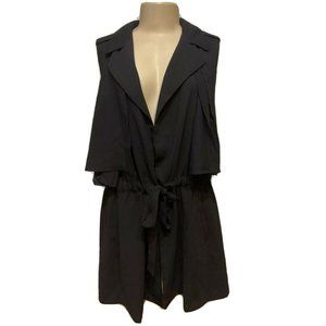 Anthropologie Cartonnier Wrap Sleeveless Dress Small Black